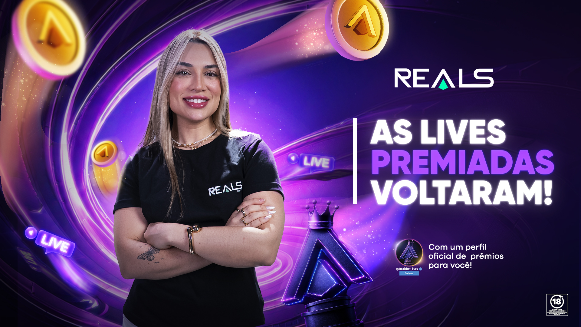 O Retorno das Lives Premiadas na Reals!