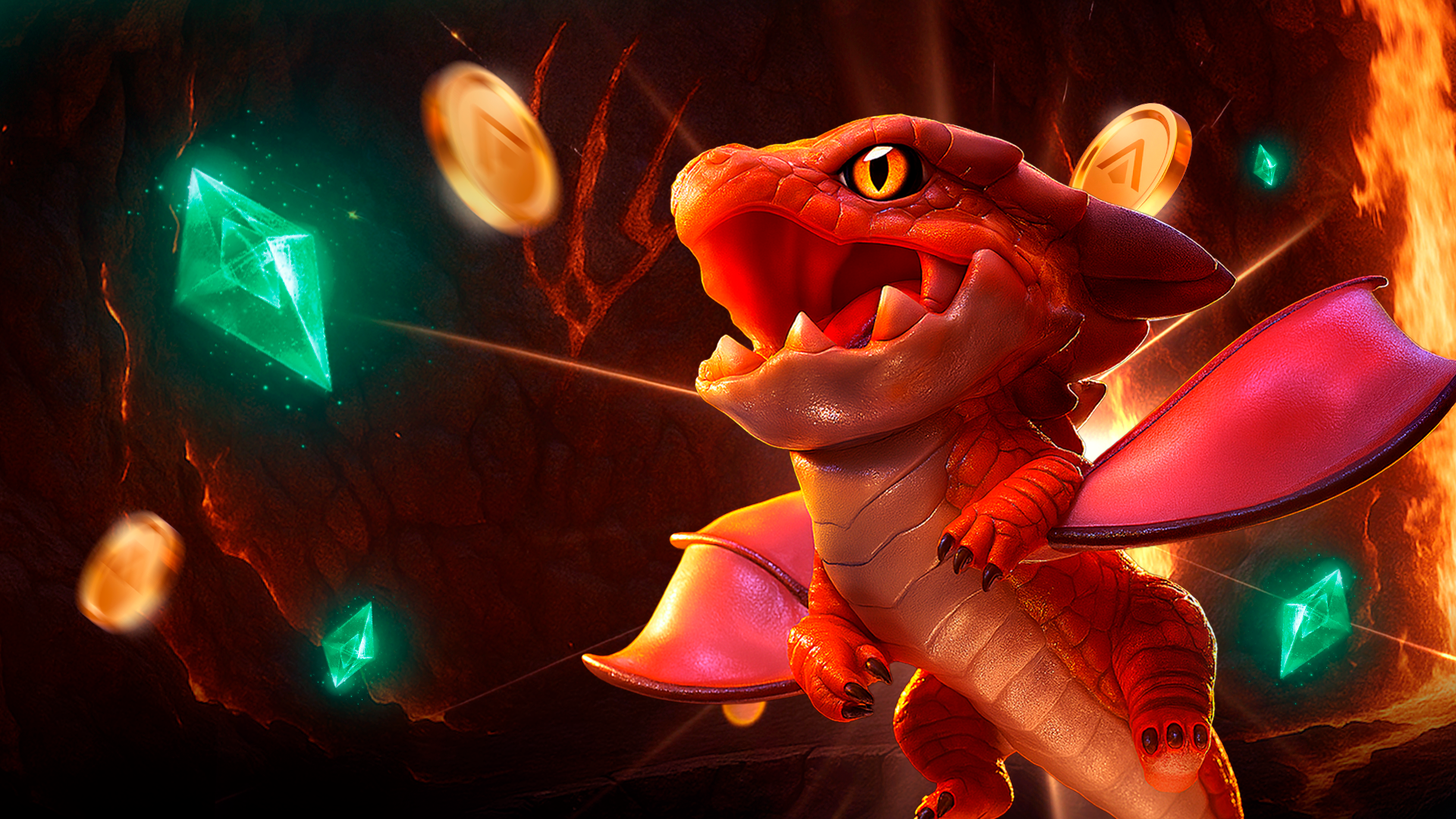 Dragão de fogo do Dragon Hatch