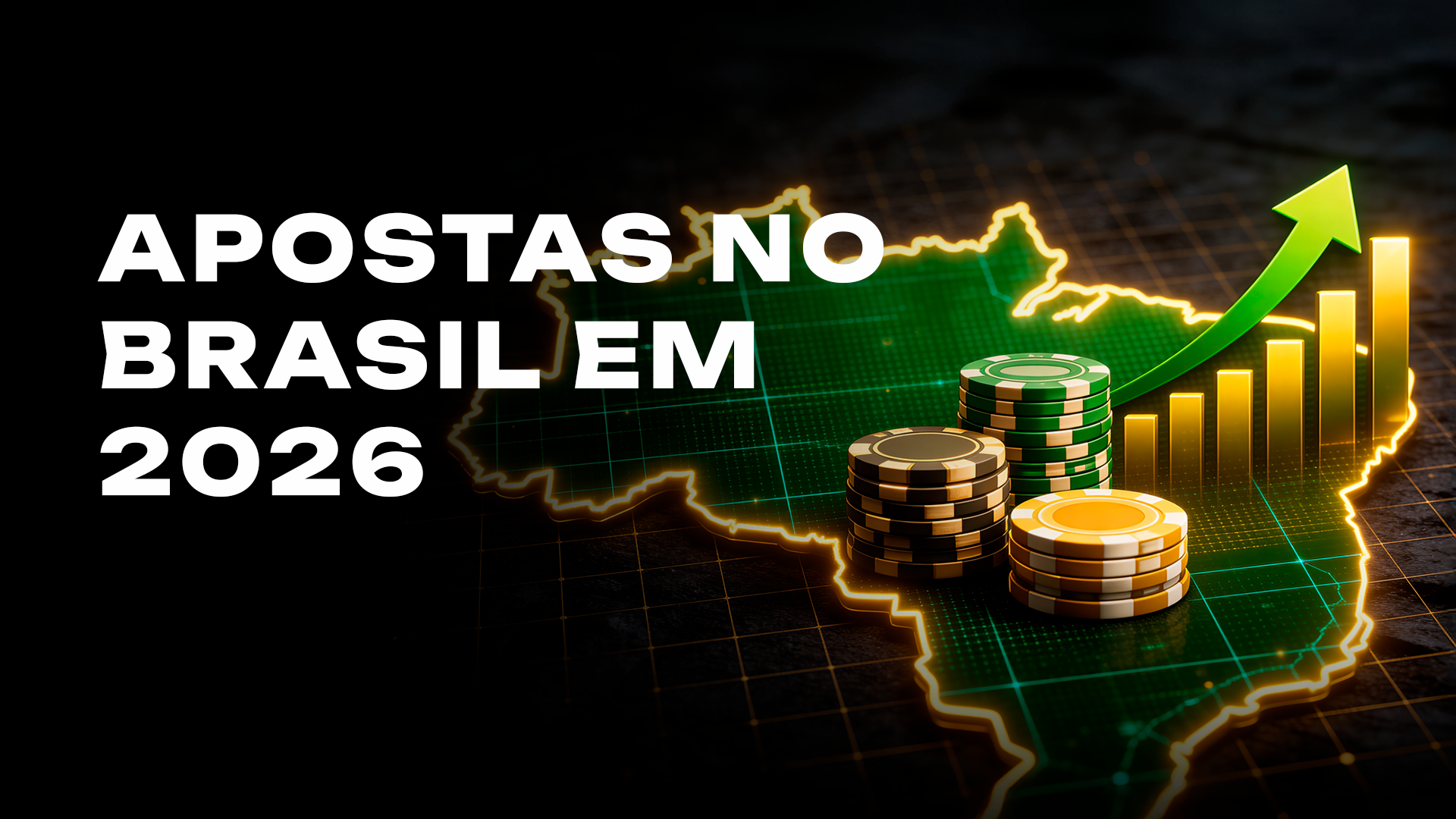 Mapa nacional simbolizando o mercado de apostas no Brasil