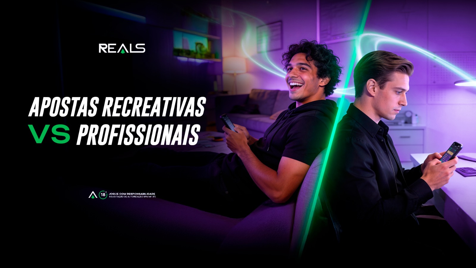 imagem mostrando duas pessoas e as diferenças enter apostas recreativas e profissionais